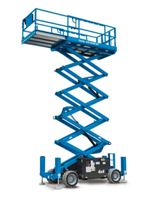 Fuel, 33 Ft. Rough Terrain Scissor Lift