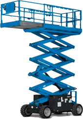 Fuel, 40 Ft. Rough Terrain Scissor Lift